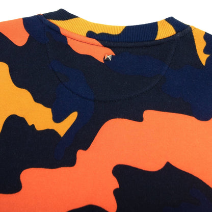Valentino Camouflage Print Sweater Orange 12z