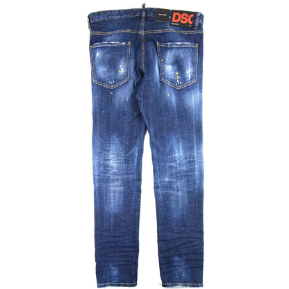 Dsquared2 Yellow Spots Broken Cool Guy Jeans Blue
