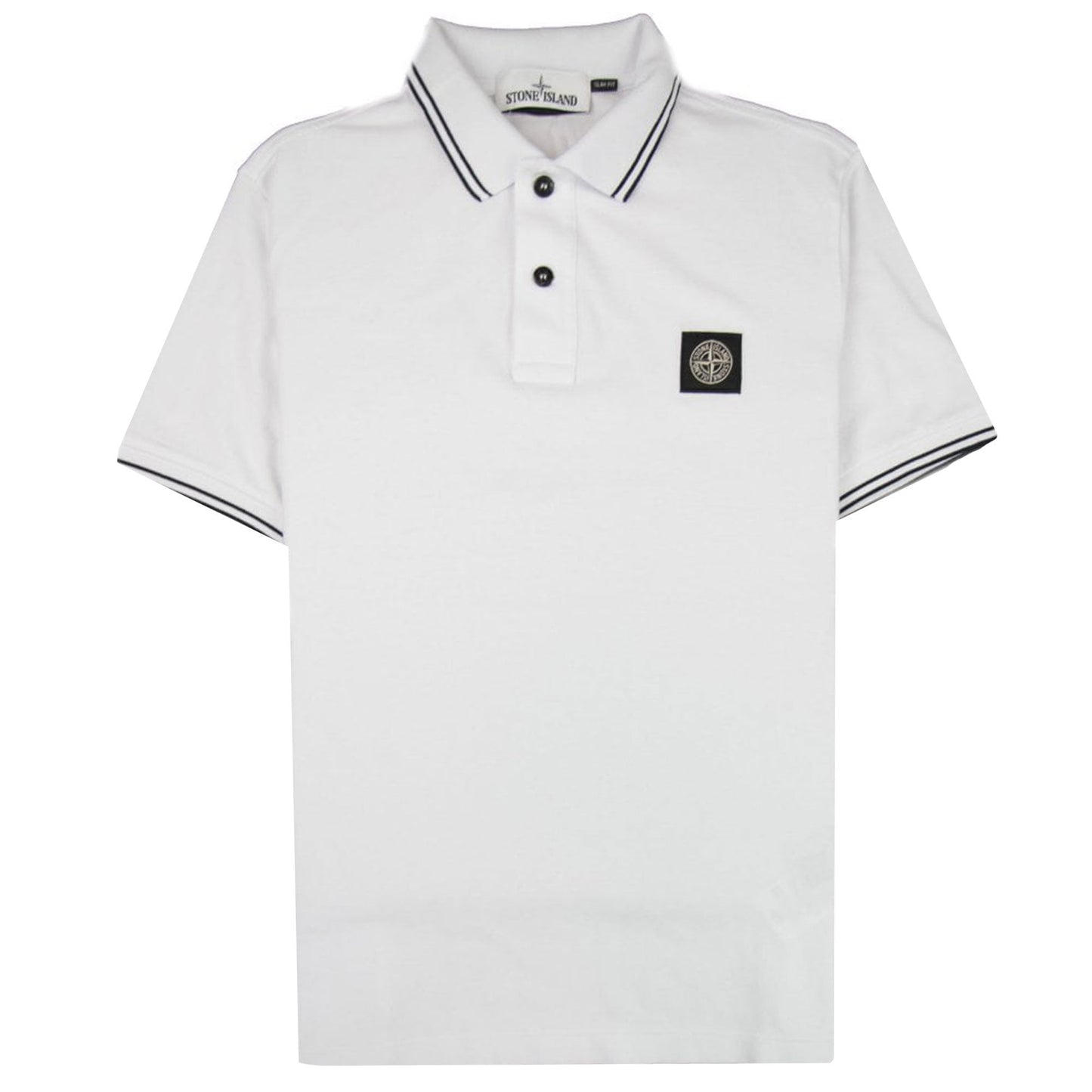 Stone Island 22S18 Slim Fit Polo Shirt White V1001