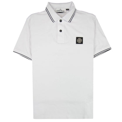 Stone Island 22S18 Slim Fit Polo Shirt White V1001