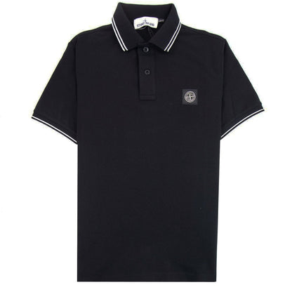 Stone Island 22S18 Slim Fit Polo Shirt Black V0029
