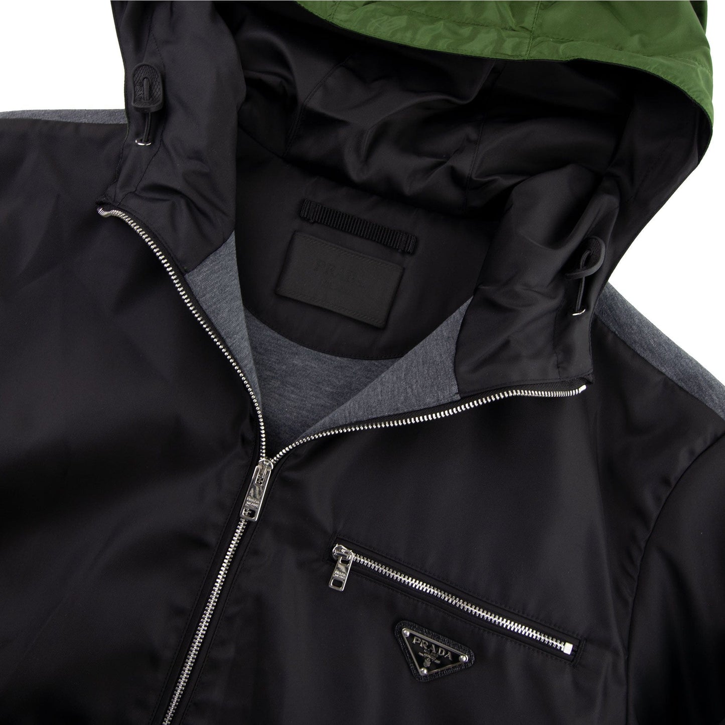 Prada Technical Cotton And Nylon Gabardine Jacket Black