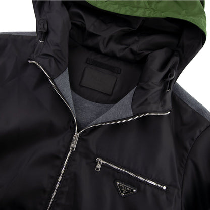 Prada Technical Cotton And Nylon Gabardine Jacket Black