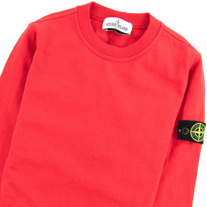 Stone Island Junior Lightweight Crewneck Sweatshirt Red V0010