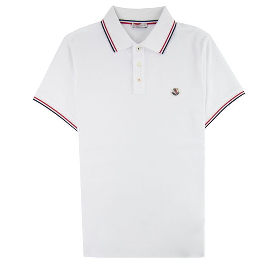 Moncler Maglia Polo Manica Corta White 001