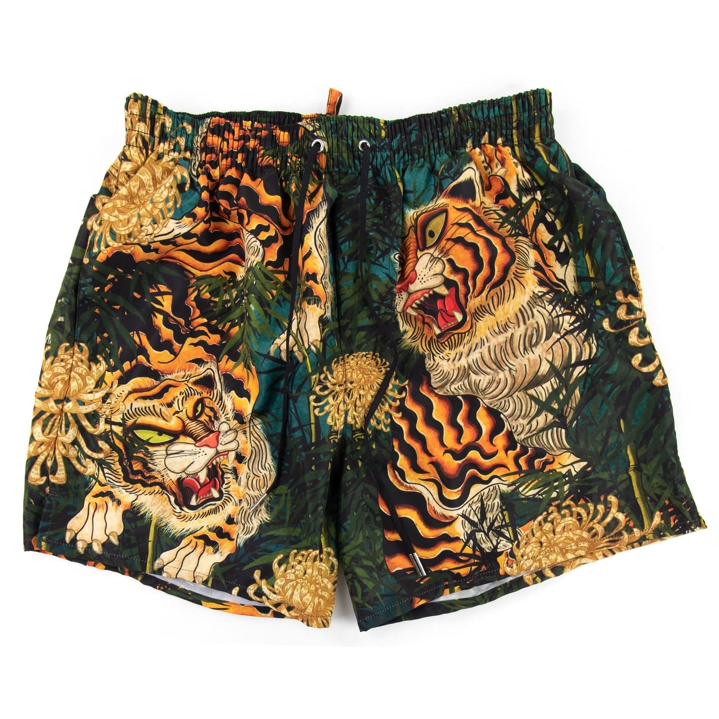 Dsquared2 Jungle Tiger Swim Shorts Dark Green