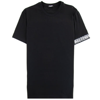 Dsquared2 Cuff Tape Short Sleeve T-shirt Black
