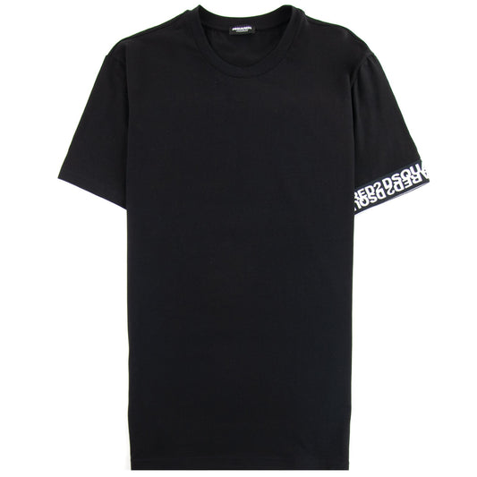 Dsquared2 Cuff Tape Short Sleeve T-shirt Black