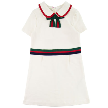 Gucci Junior Bow Dress Cream