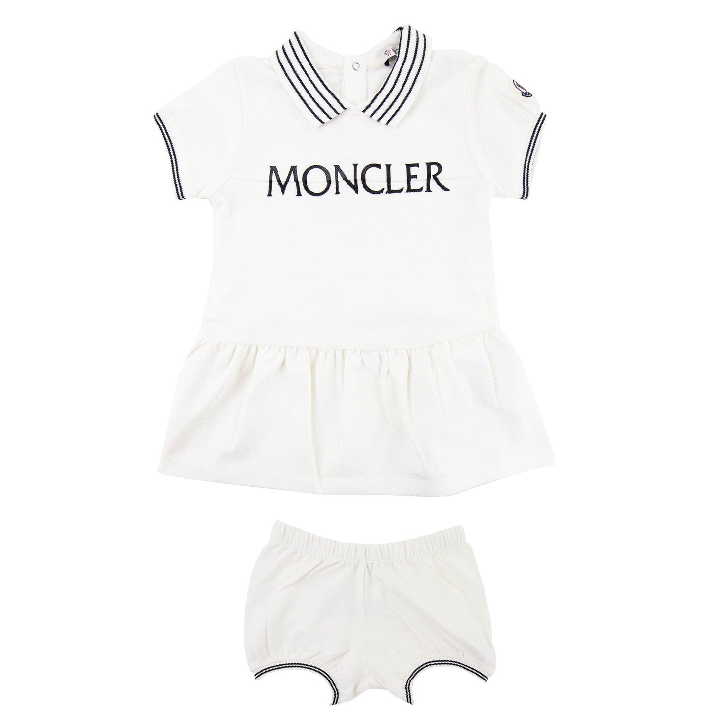 Moncler Junior Logo Skirt All In One White