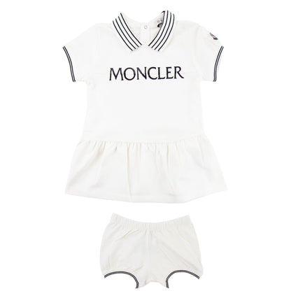 Moncler Junior Logo Skirt All In One White
