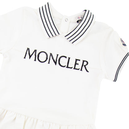 Moncler Junior Logo Skirt All In One White
