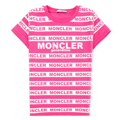 Moncler Junior Genertation Stripe T-shirt Pink GJ1