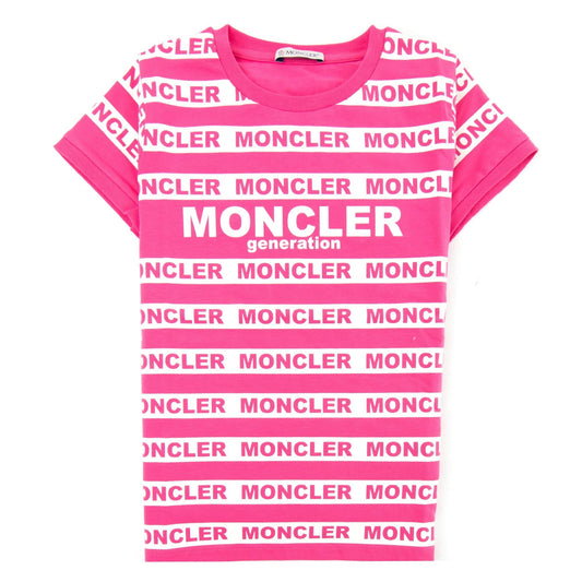 Moncler Junior Genertation Stripe T-shirt Pink GJ1