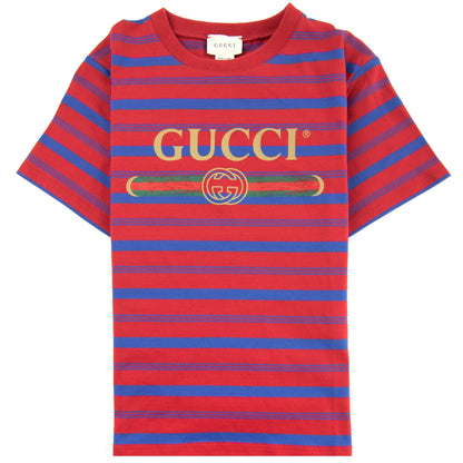 Gucci Junior Striped Logo T-shirt Red