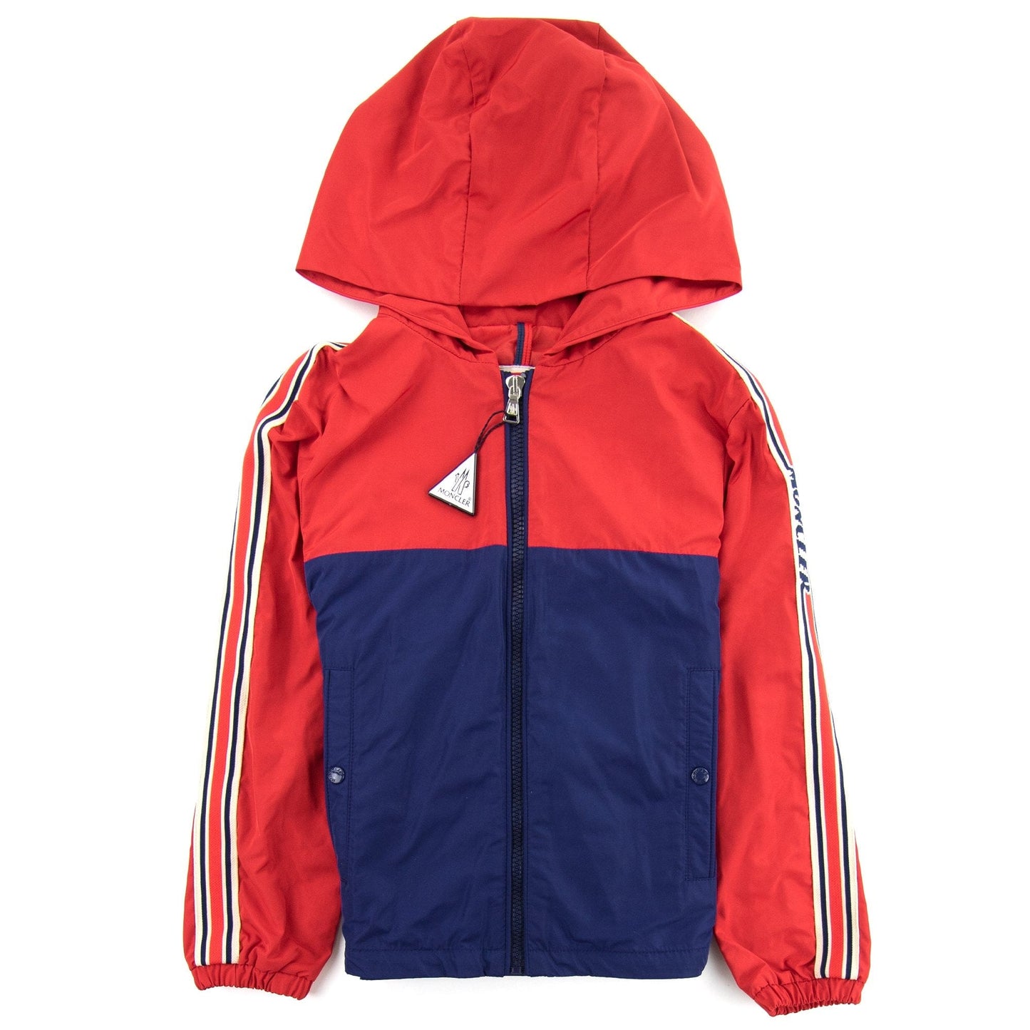 Moncler Junior Gittaz Hooded Jacket Red/Blue