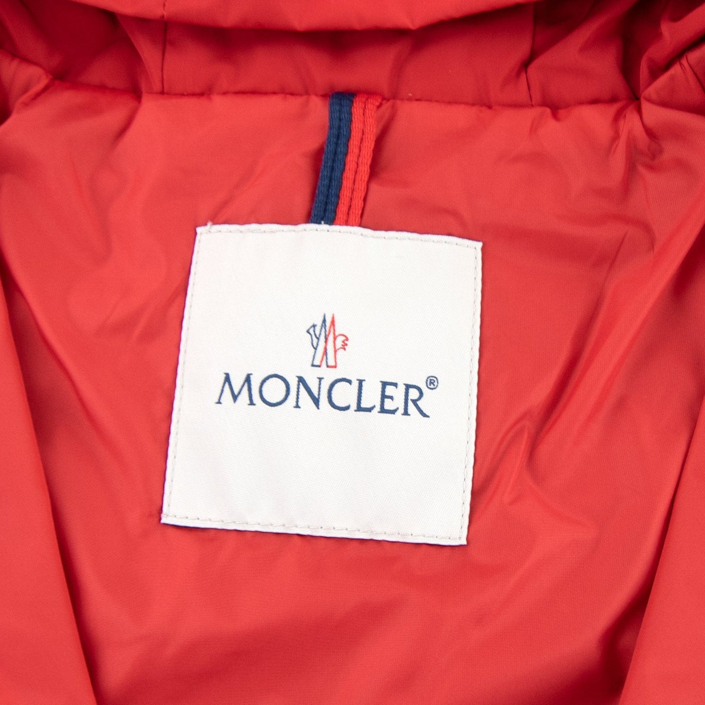 Moncler Junior Gittaz Hooded Jacket Red/Blue
