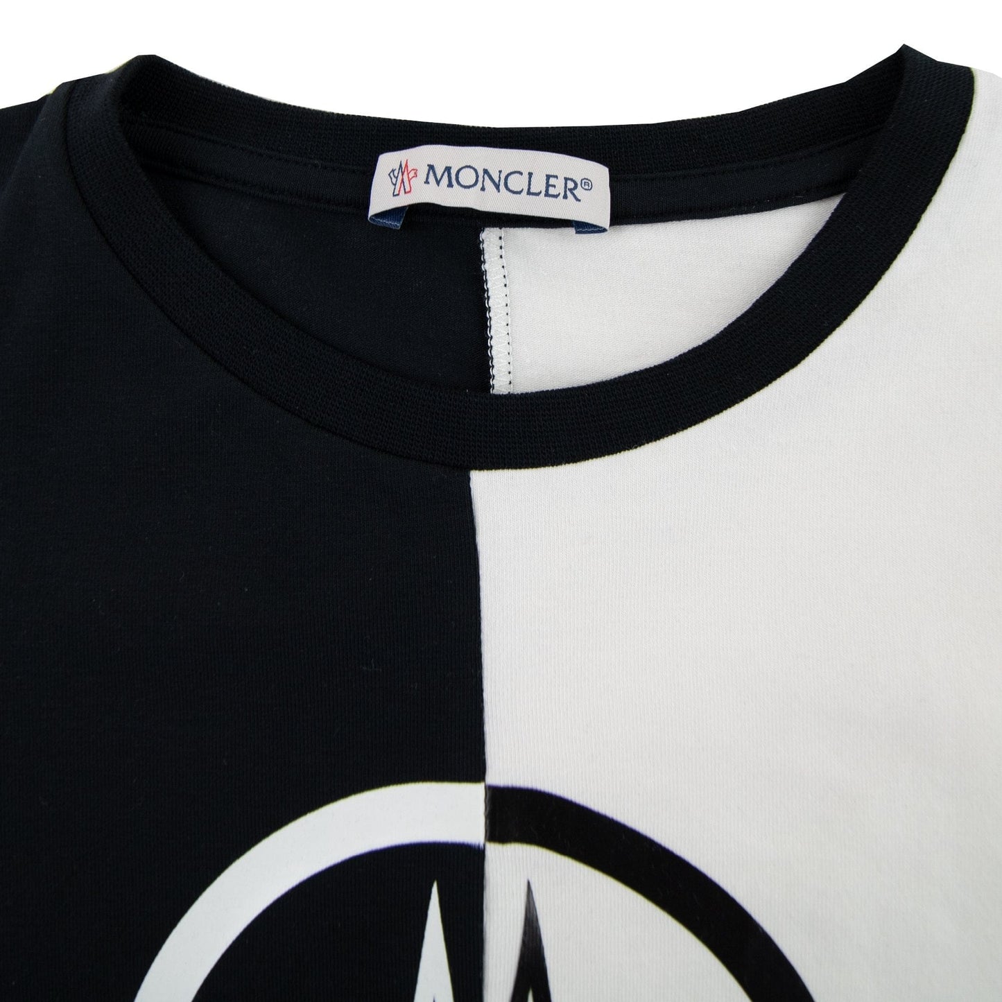 Moncler Junior Split Logo T-shirt Black