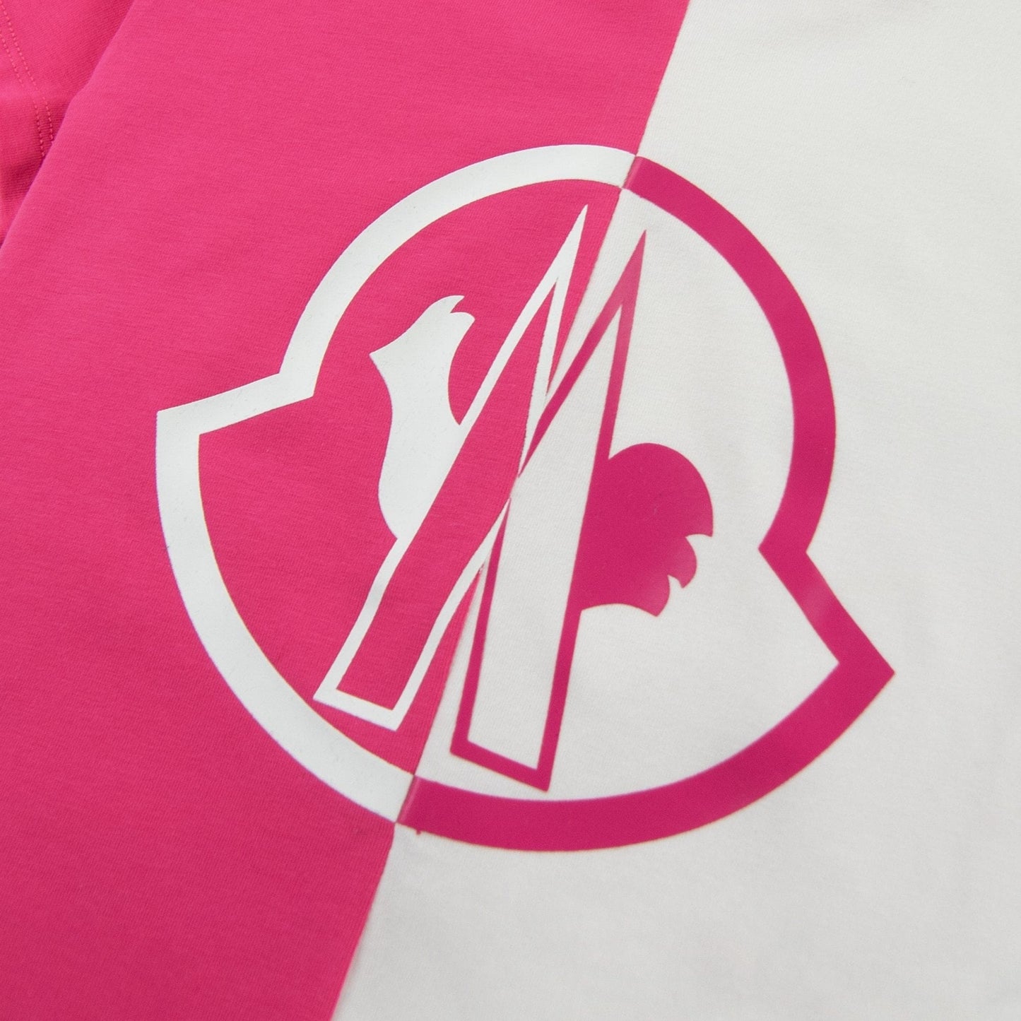 Moncler Junior Split Logo T-shirt Pink