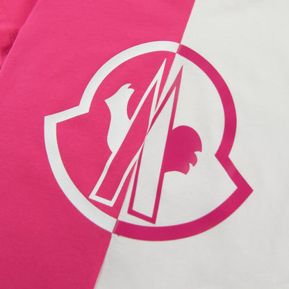 Moncler Junior Split Logo T-shirt Pink
