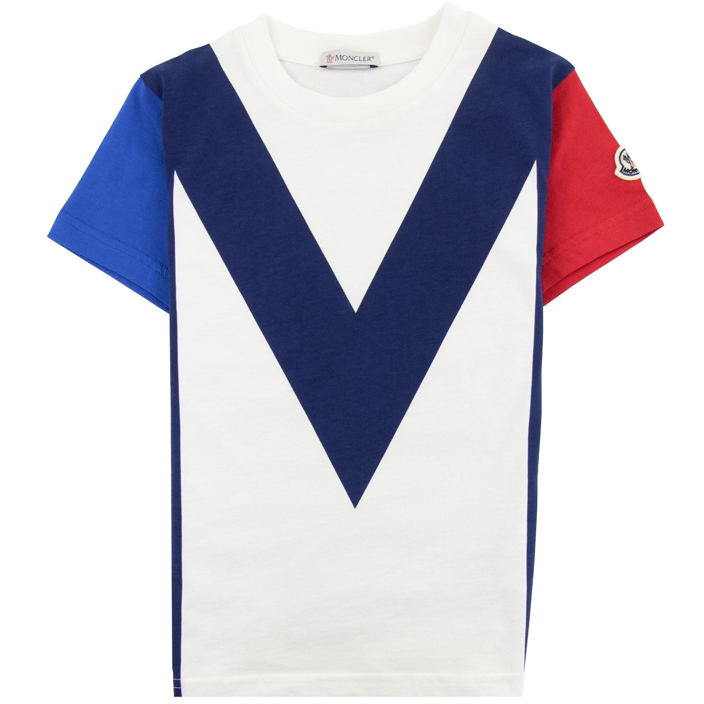 Moncler Junior Tricolore T-shirt White