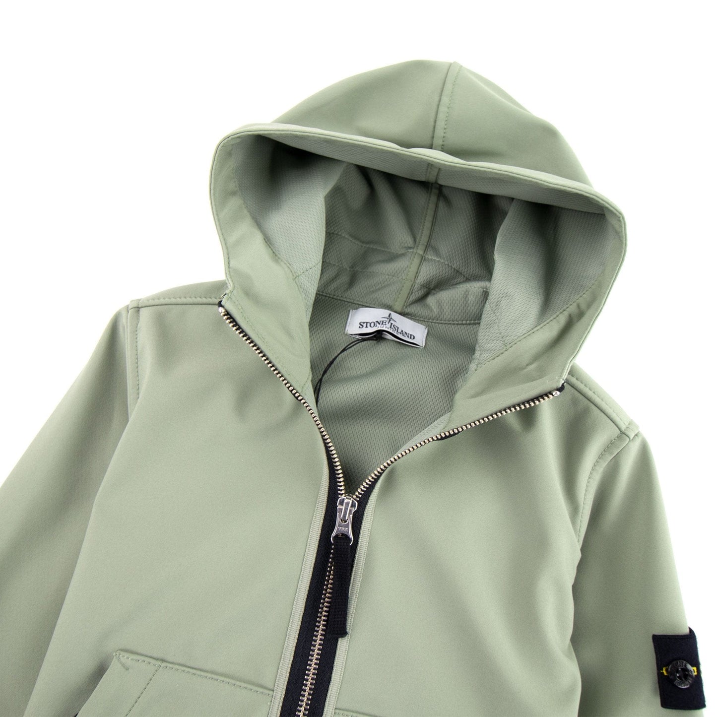 Stone Island Junior 40734 Light Soft Shell-r Jacket Olive V0058
