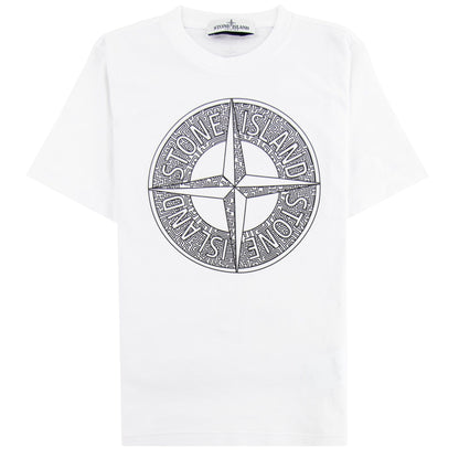 Stone Island Junior 21059 Maze T-shirt White V0001