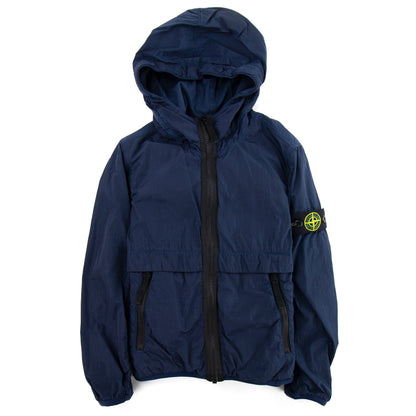 Stone Island Junior 40132 Nylon Metal Zip Hooded Jacket Navy V0028
