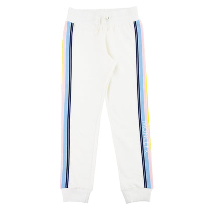 Moncler Junior Contrasting Side Bands Tracksuits Ivory