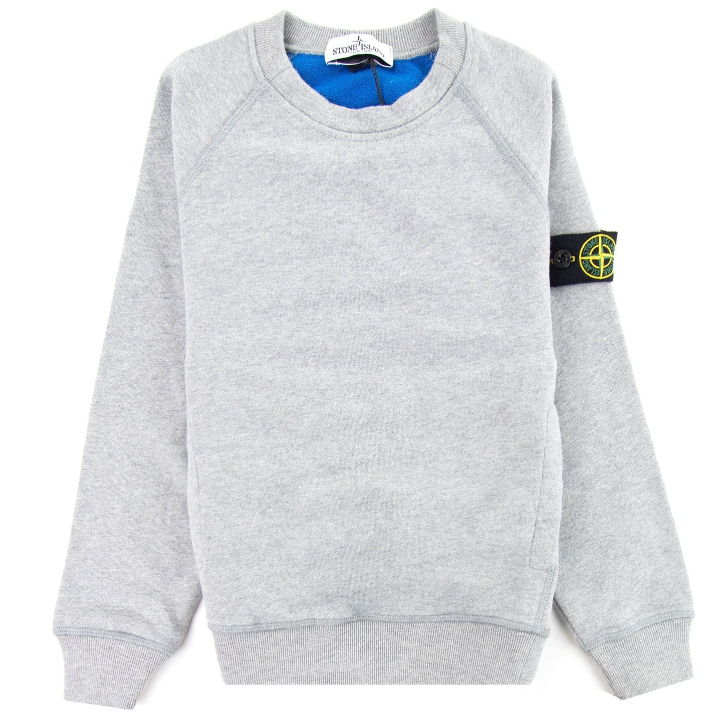 Stone Island Junior 60938 Pocket Crewneck Sweatshirt Grey/blue V0060