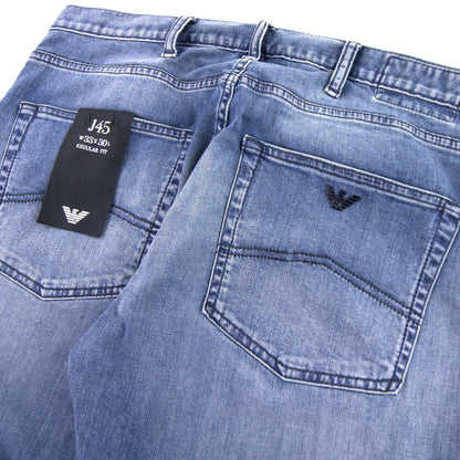 Emporio Armani Emporio Armani J45 Short Leg Lightwash Jeans 0943 Blue