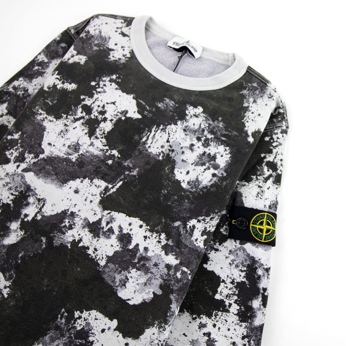 Stone Island Junior 61646 Camouflage Sweatshirt Pearl V0061