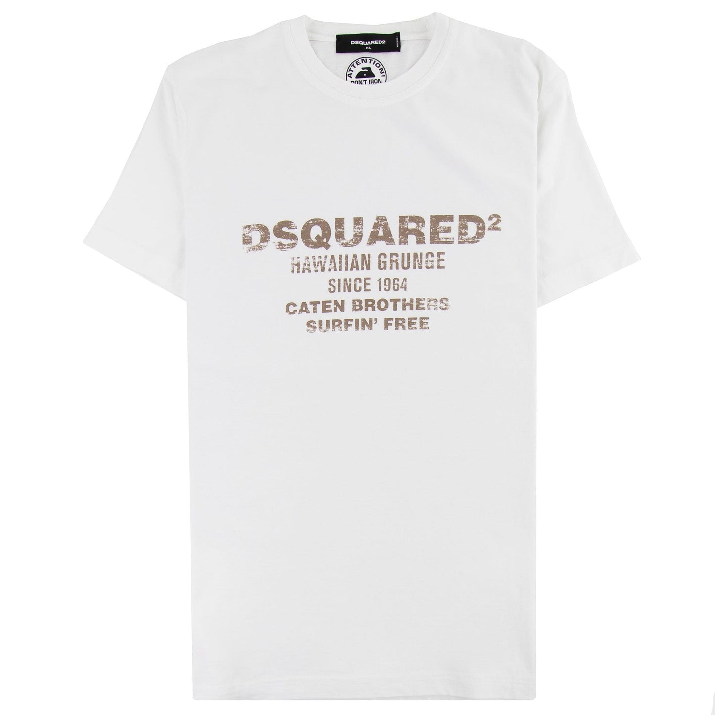 Dsquared2 Hawiian Grunge T-shirt White