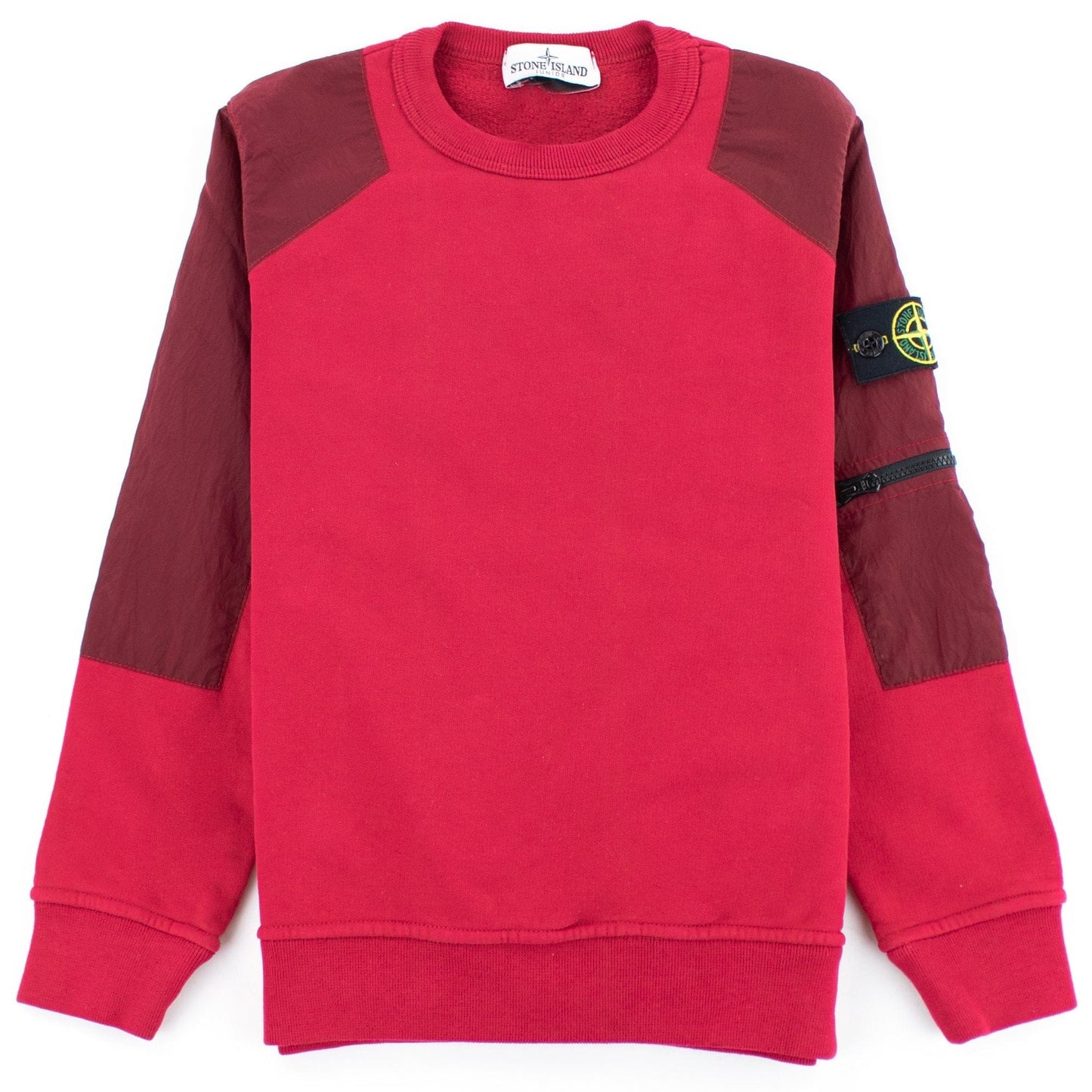 Stone Island Junior Nylon Metal Shoulder Sweater Red