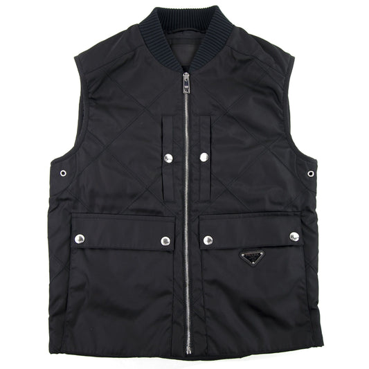 Prada Nylon Gabardine Vest Nero