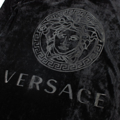 Versace Velour Medusa Hoodie Black