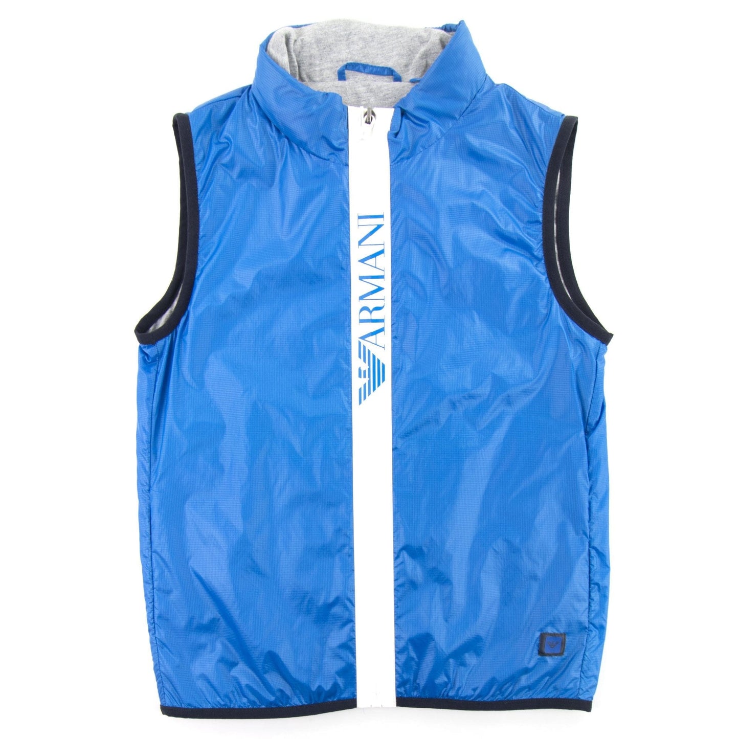 Armani Junior Armani Zip Logo Gilet Sky Blue