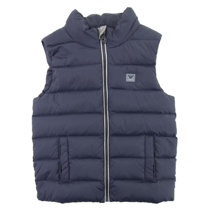 Armani Junior Padded Down Gilet Blue