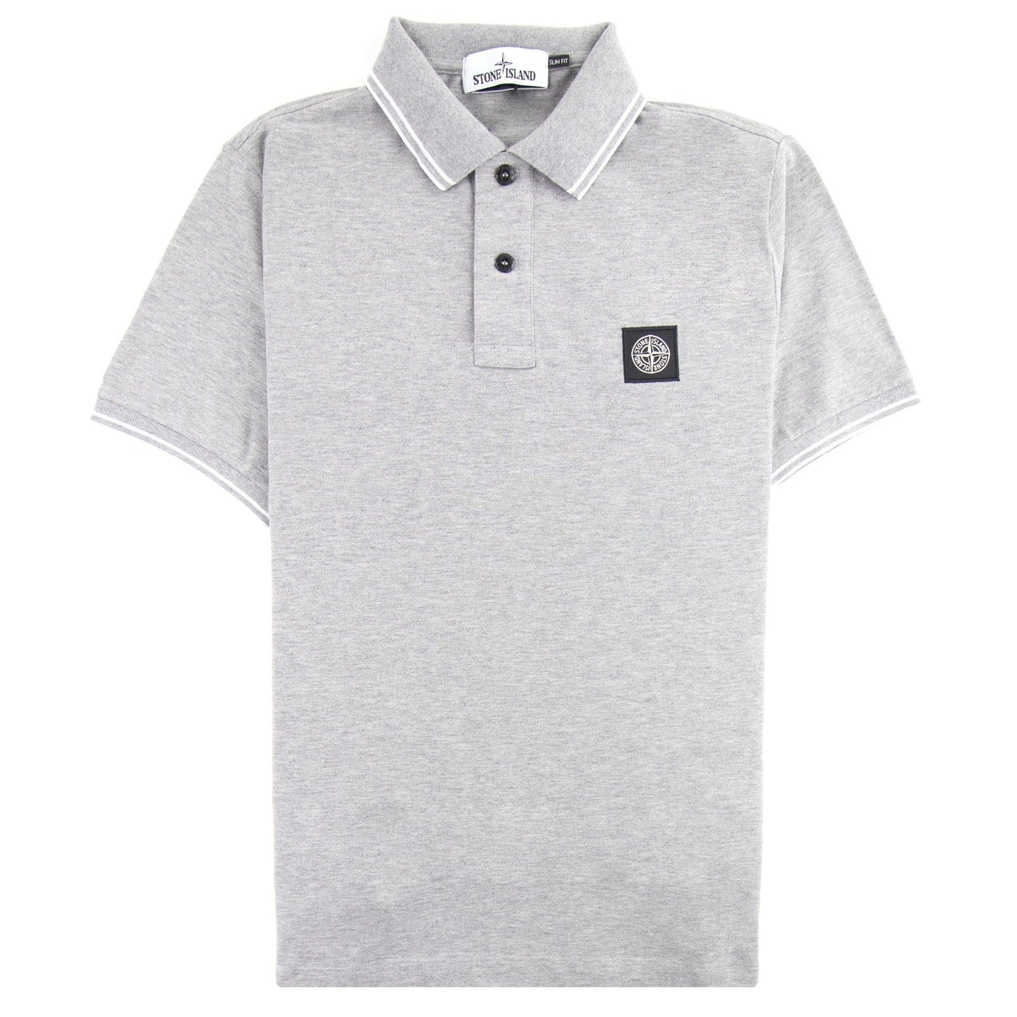 Stone Island 22s18 Slim Fit Polo Shirt Grey V0m64