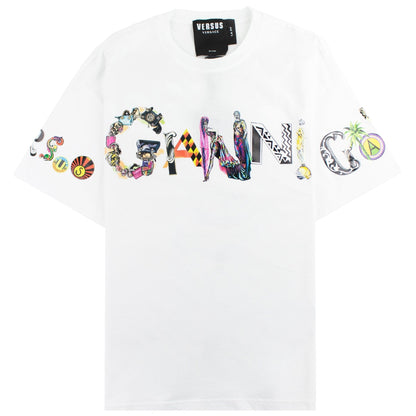 Versace Versus La Fit Gianni Print T-shirt White