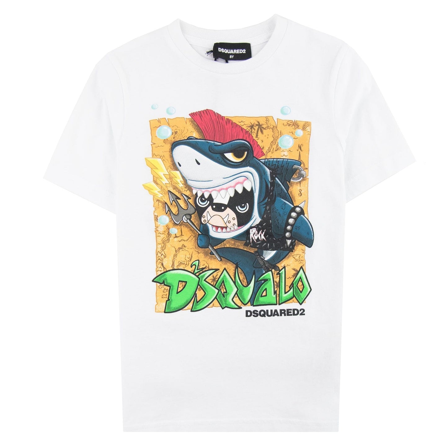 Dsqaured2 Kids Shark Head T-shirt White 100
