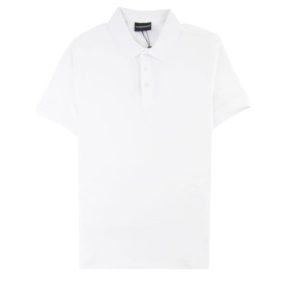 Emporio Armani Logo Short Sleeve Polo Shirt White 0100