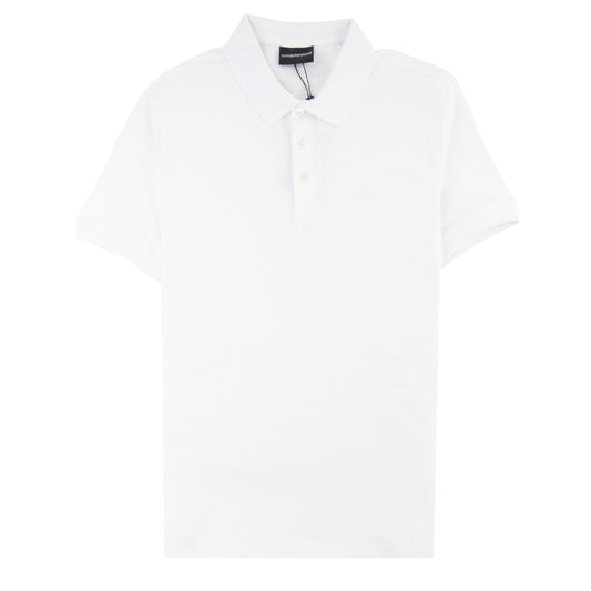 Emporio Armani Logo Short Sleeve Polo Shirt White 0100