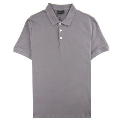 Emporio Armani Logo Short Sleeve Polo Shirt Grey 0635