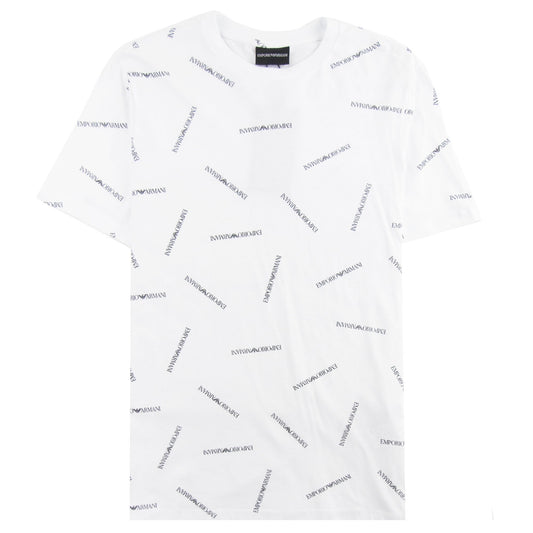Emporio Armani All Over Print T-shirt White 0100