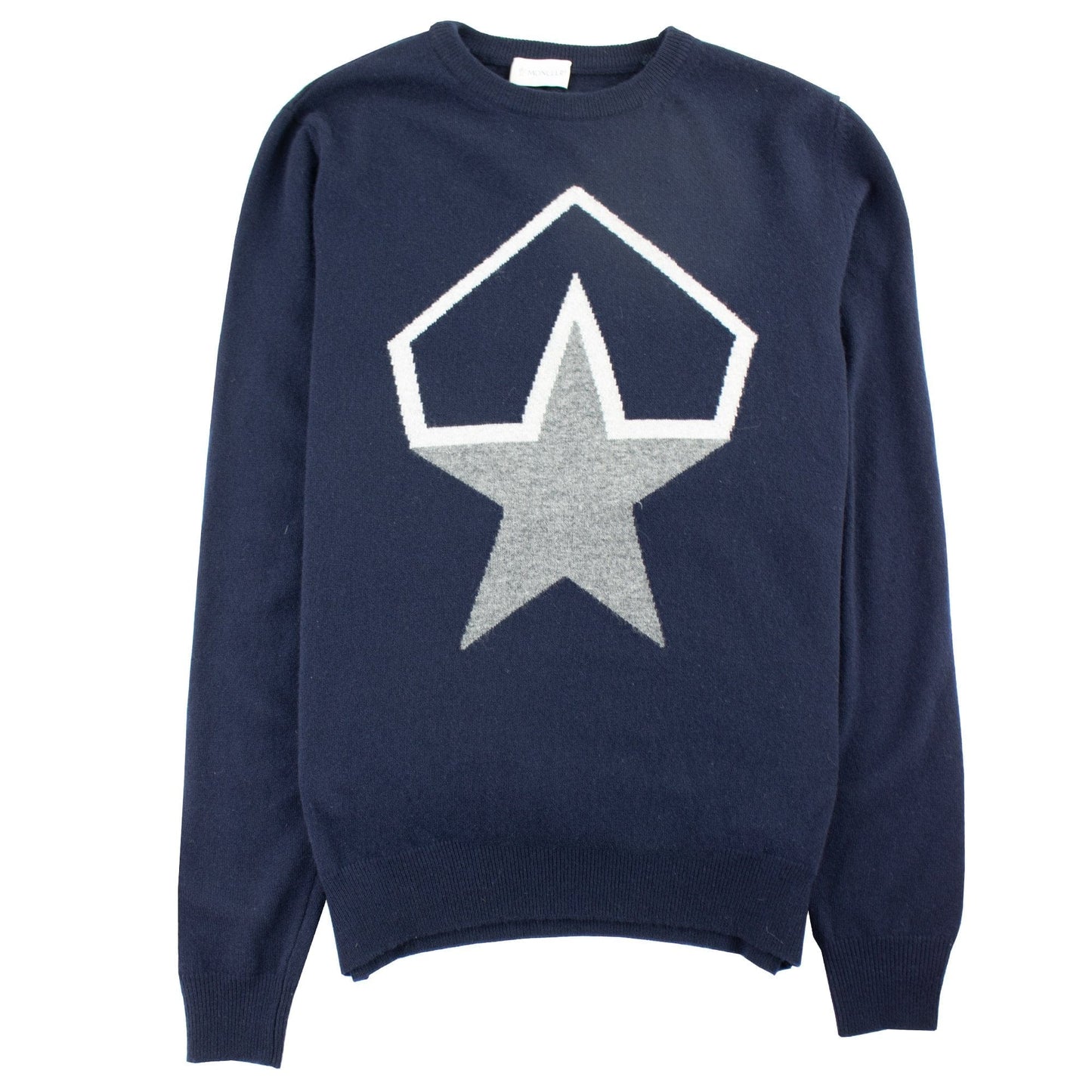 Moncler Star Knitted Sweatshirt Navy