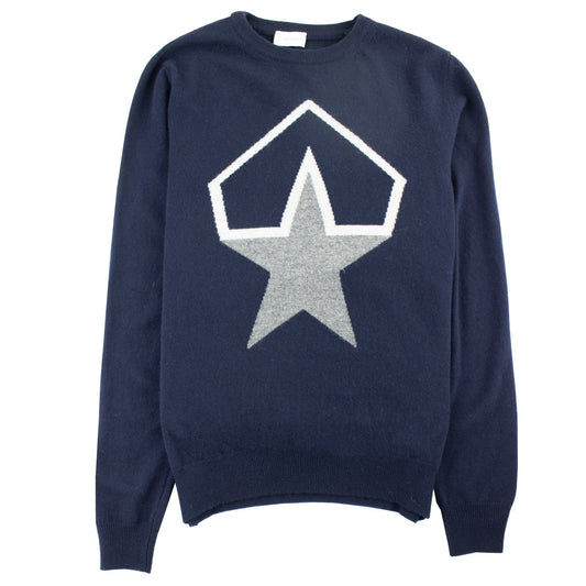 Moncler Star Knitted Sweatshirt Navy