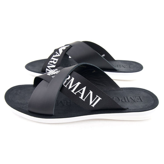 Emporio Armani Logo Sandal Black/black