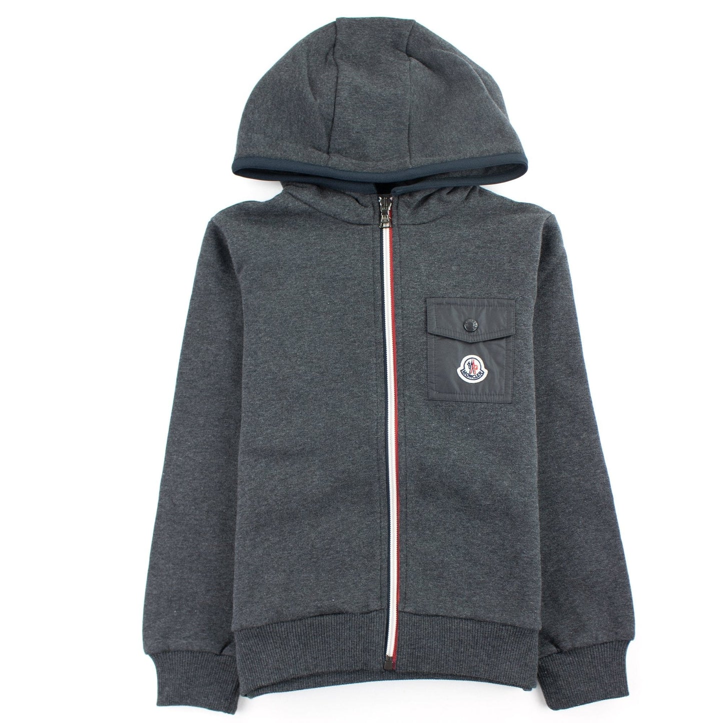 Moncler Junior Hooded Tracksuit Dark Grey