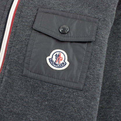 Moncler Junior Hooded Tracksuit Dark Grey